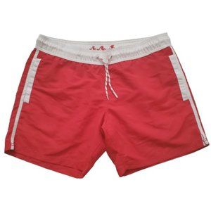 FSBN Beach Men's Swim Suit Board Shorts Red Large